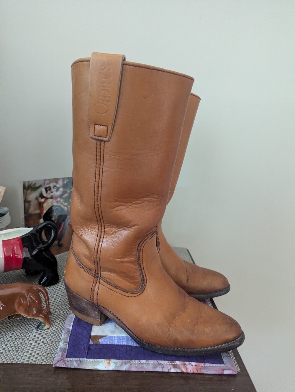 Classic Tan Leather Women's Western Boots